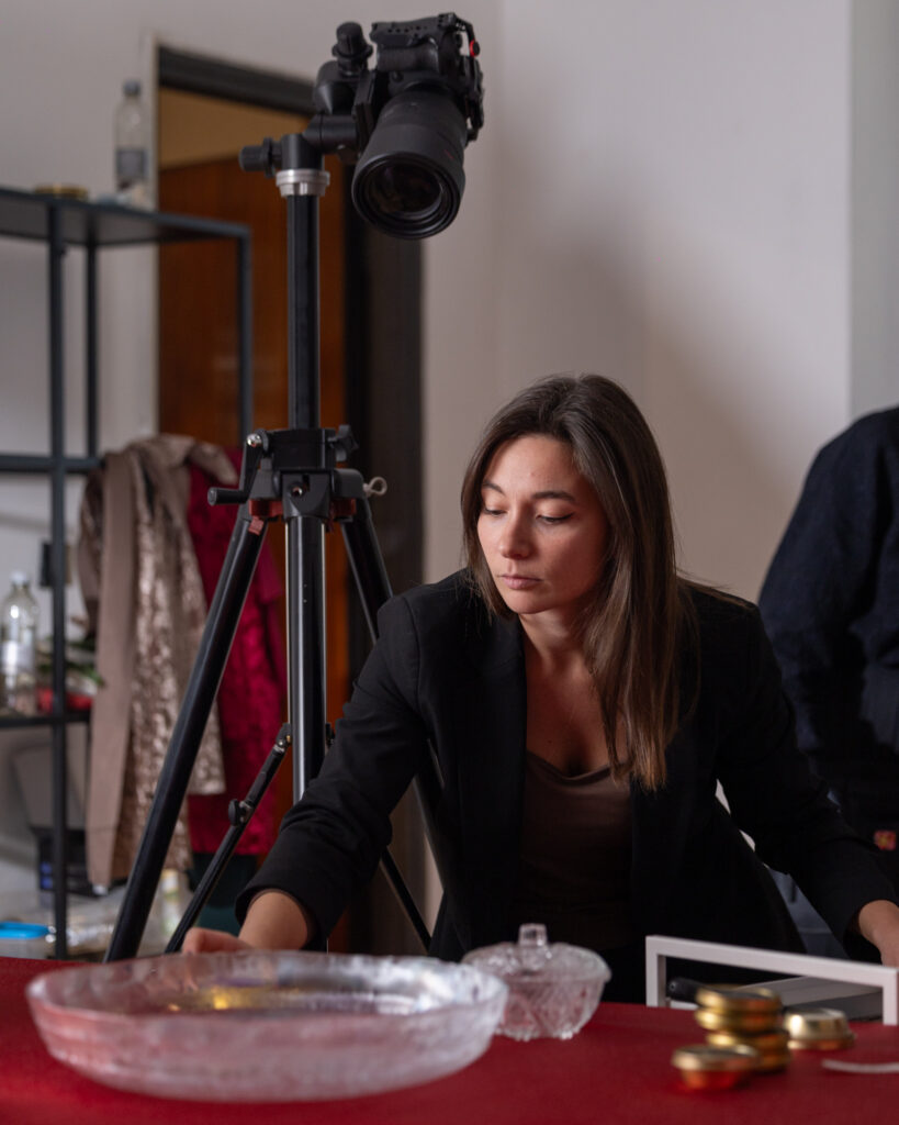 fotografia di backstage sul set di chaoslab per royal food caviar