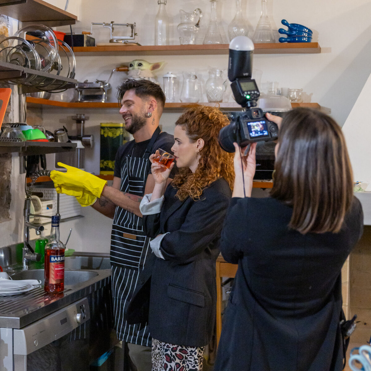 backstage produzione campagna social punch barbieri realizzata da chaoslab