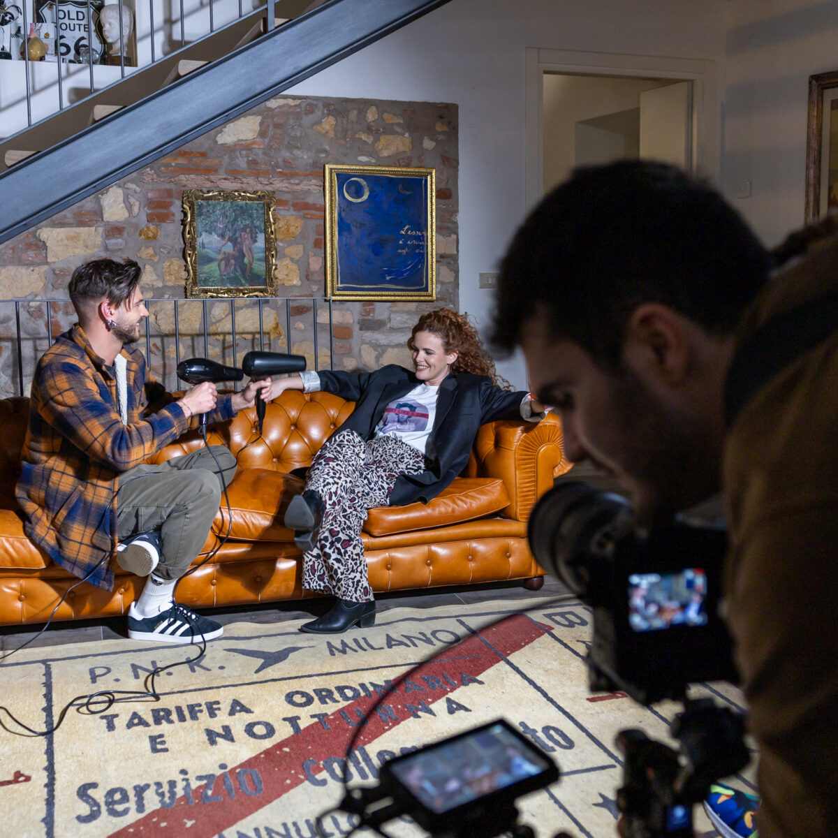 backstage produzione campagna social punch barbieri realizzata da chaoslab